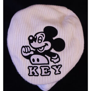 Vintage Rare Mickey Mouse Youth Kids Child Knitted White Hat Cap by Beibeixiong